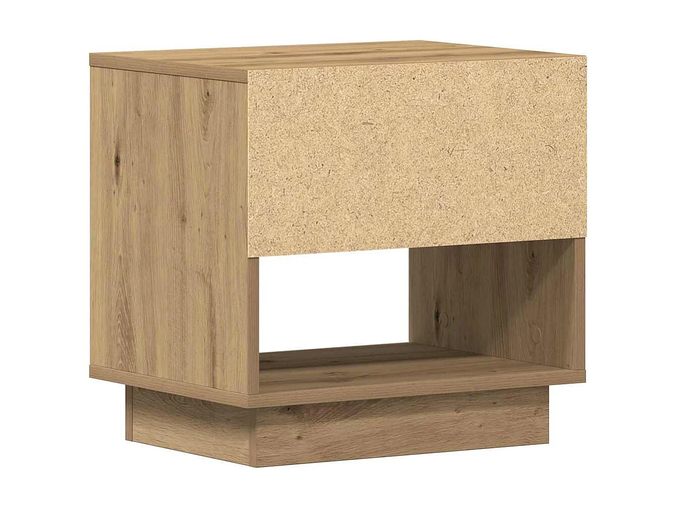 Mesita de noche | Mesilla de noche con cajón 2 uds. Roble artisan 45x34x44 cm