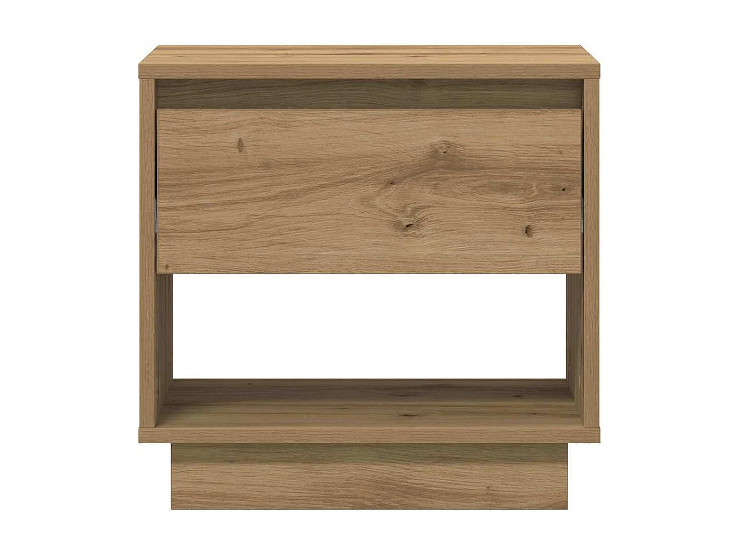 Mesita de noche | Mesilla de noche con cajón 2 uds. Roble artisan 45x34x44 cm