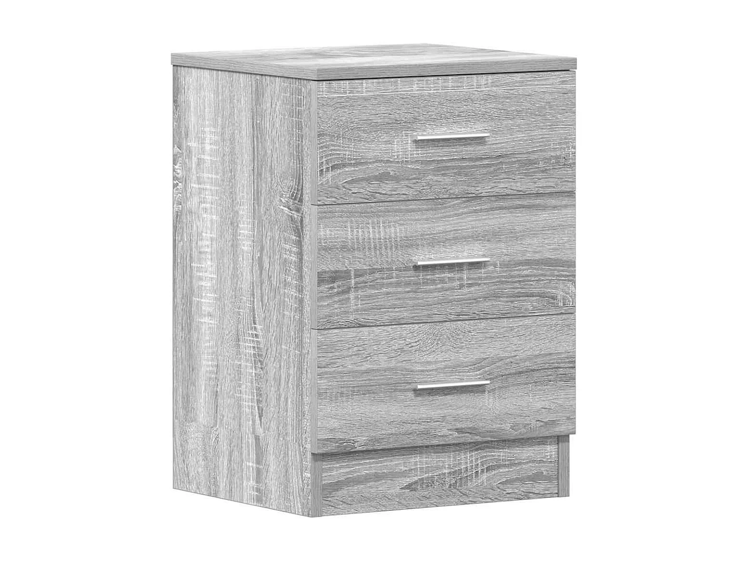 Nachttisch 2er Set-Beistelltisch-Nachttischkommode Grau Sonoma 38x35x56 cm Holzwerkstoff SHL48043