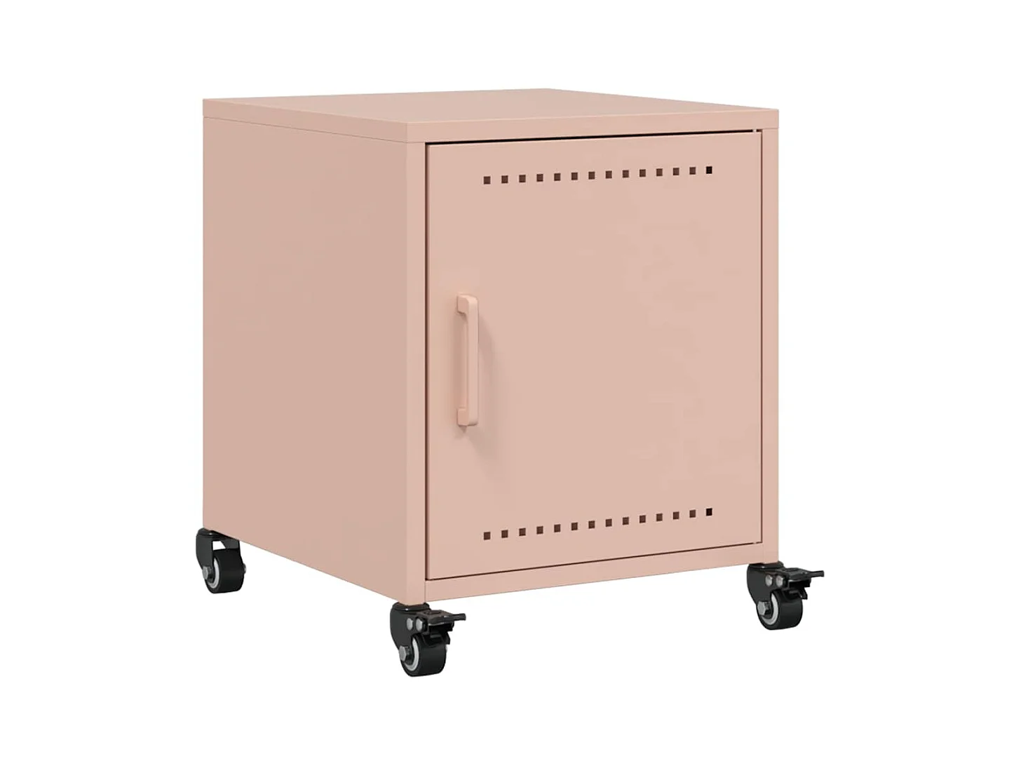 Mesita de noche | Mesilla de noche acero rosa 36x38,5x43,5 cm