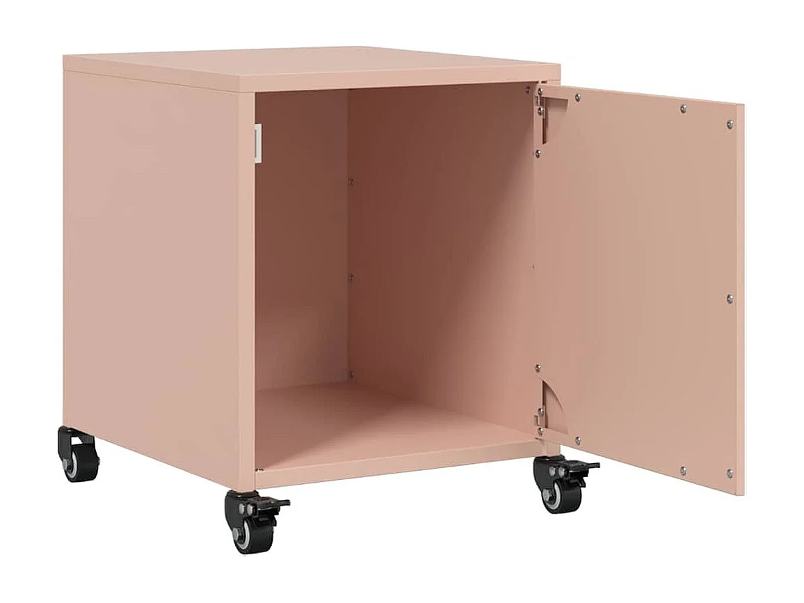 Nachttisch-Beistelltisch-Nachtschrank Rosa 36x38,5x43,5 cm Stahl SHL60222