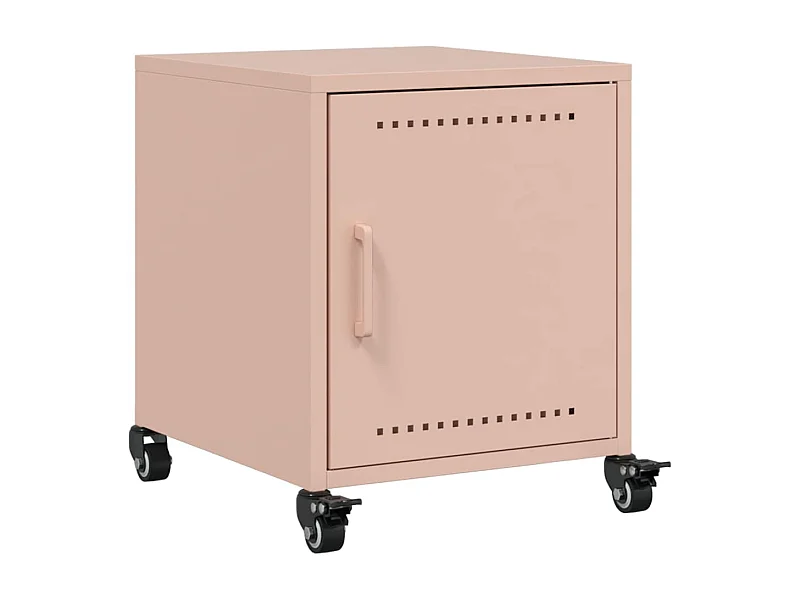 Table de chevet Étroite-Table d'appoint-Table de nuit rose 36x38,5x43,5 cm acier