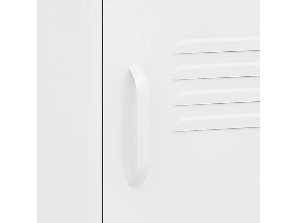 Nachttisch-Beistelltisch Weiß 35x35x51 cm Stahl SHL35439