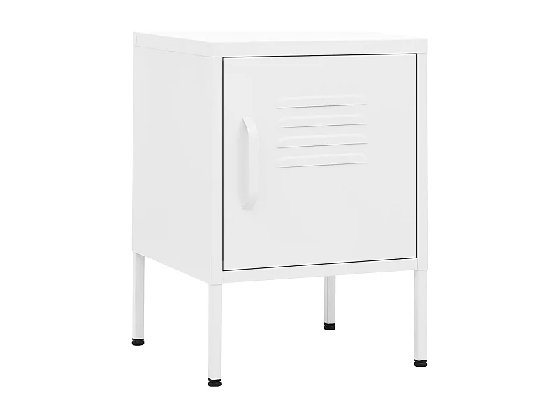 Table de chevet-Table d'appoint Blanc 35x35x51 cm Acier