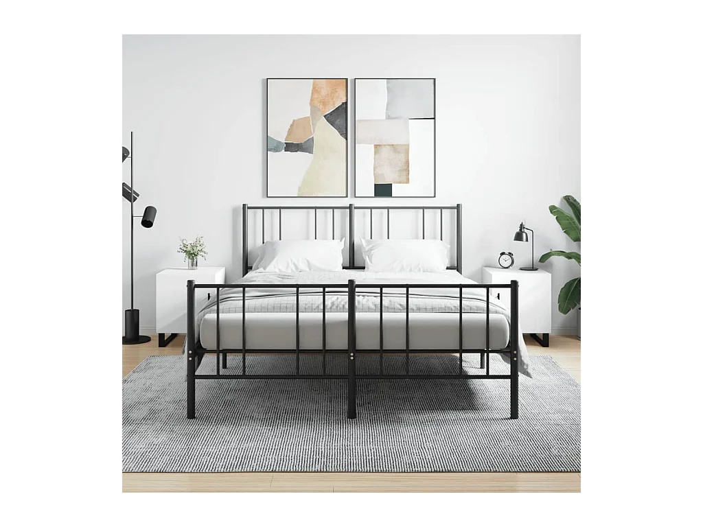 Mesitas de noche | Mesilla de noche 2 uds madera de ingeniería blanco 40x40x50 cm