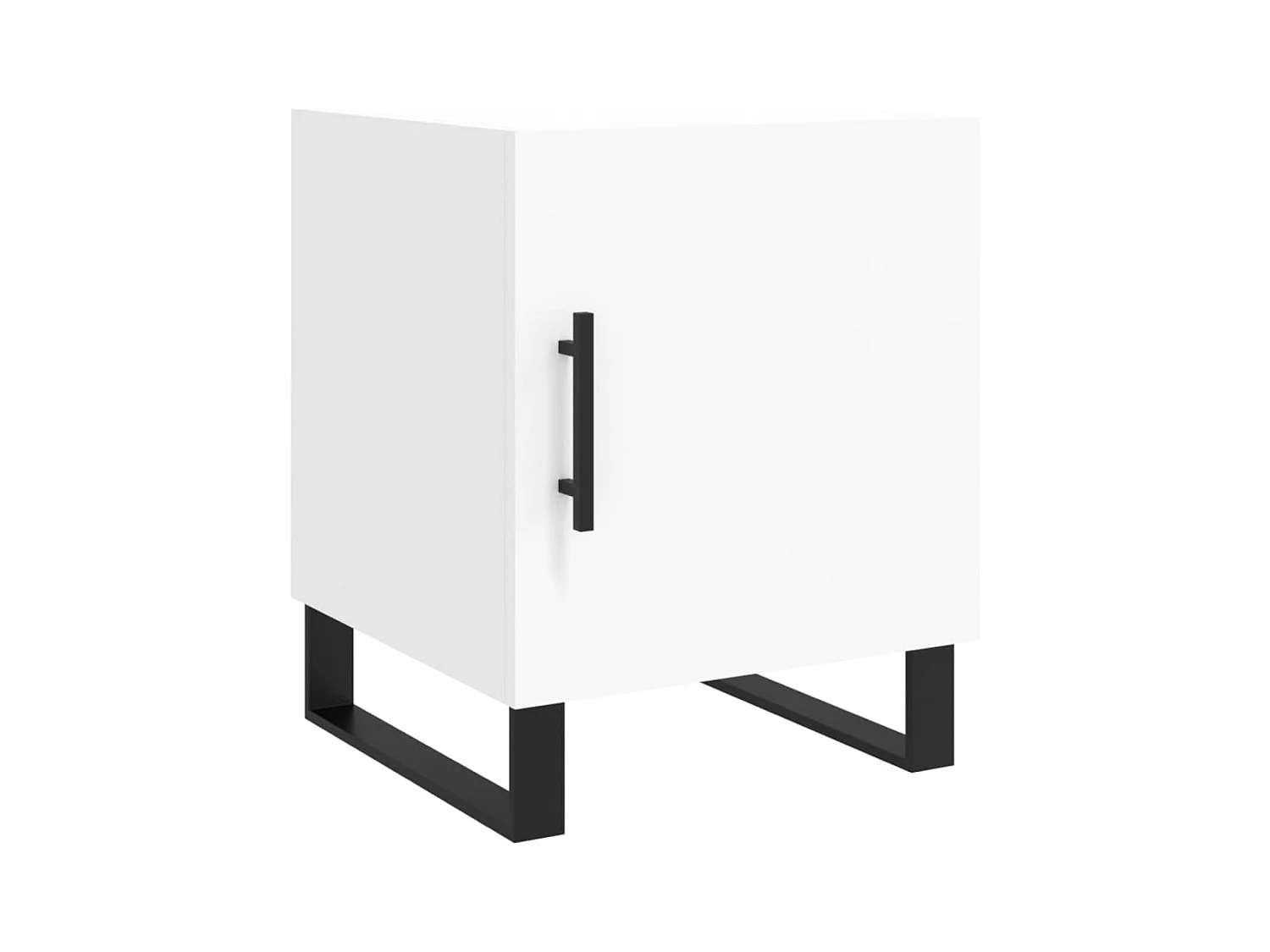 Mesitas de noche | Mesilla de noche 2 uds madera de ingeniería blanco 40x40x50 cm