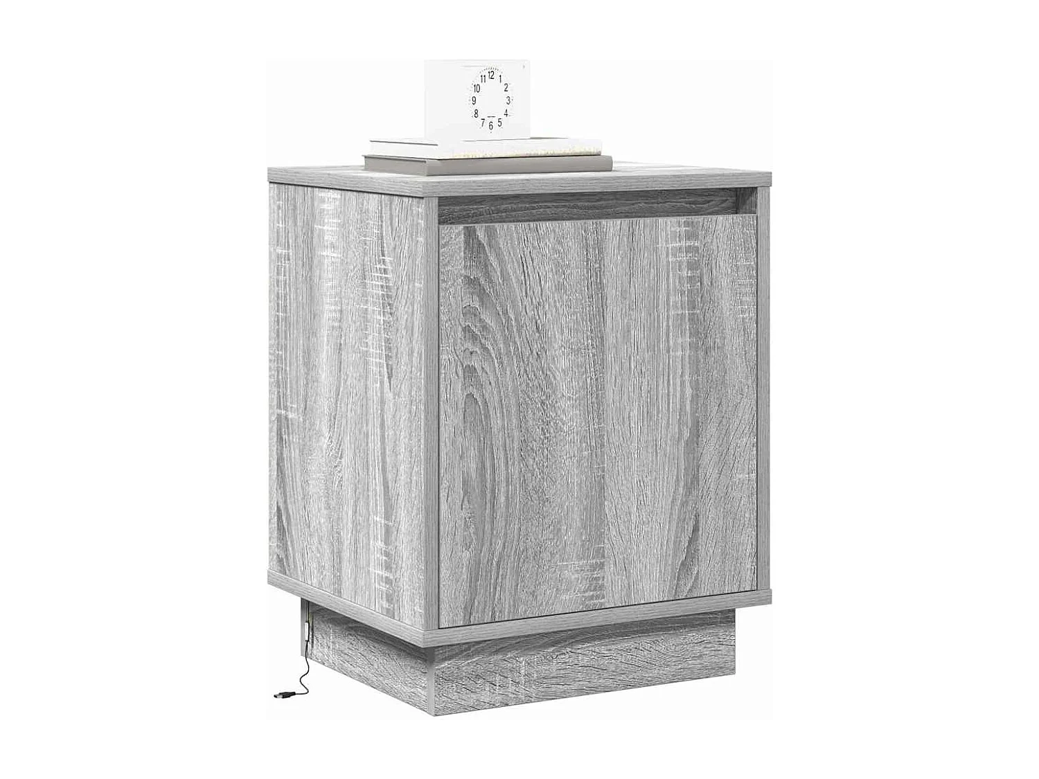 Nachttisch 2er Set-Beistelltisch Grau 39 x 34,5 x 50 cm Holzwerkstoff SHL51372