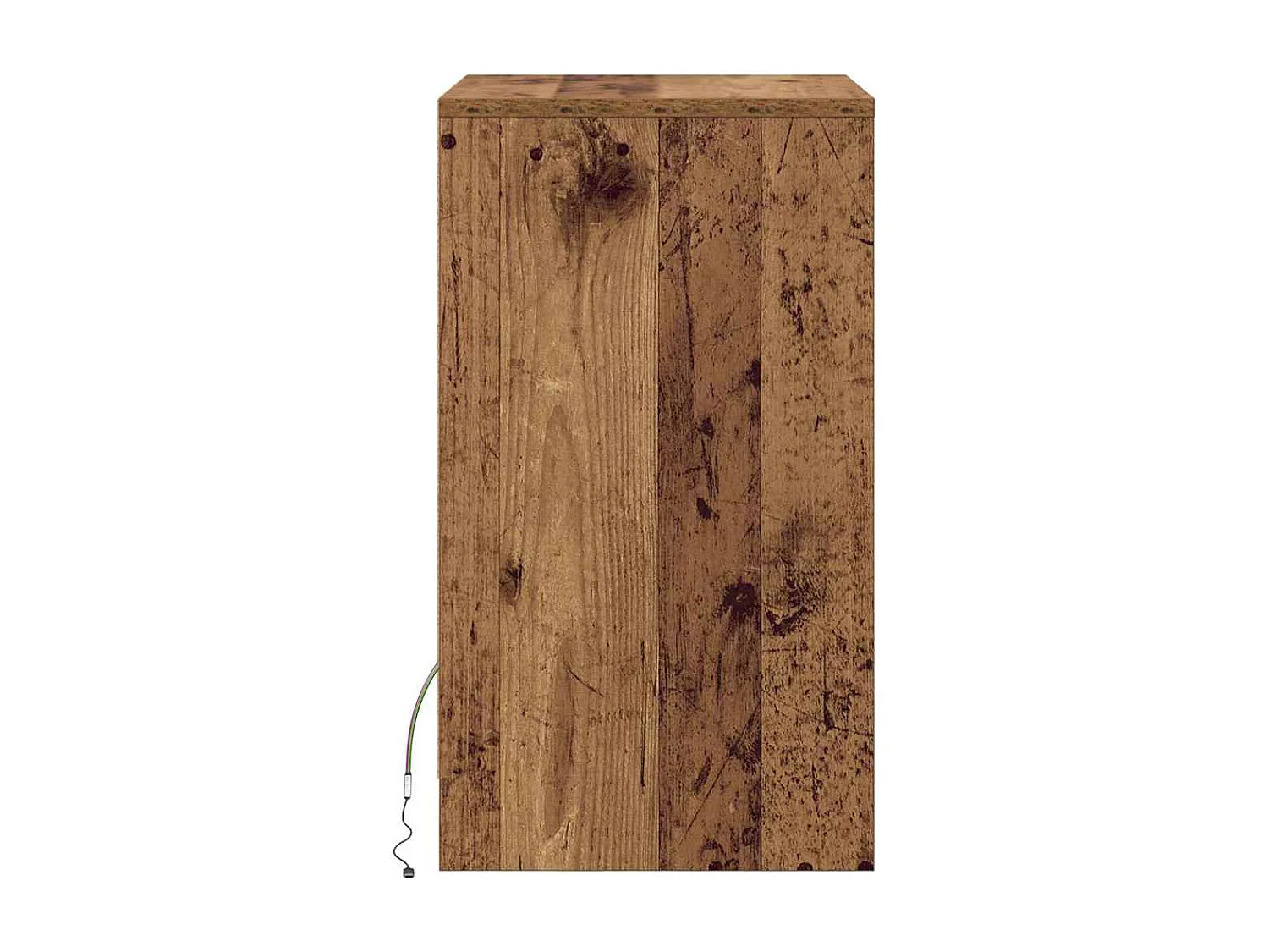 Table de chevet-Table d'appoint-Table de nuit avec tiroir Bois ancien 38x34x61 cm