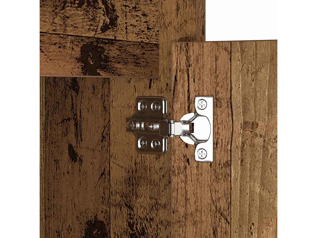 Table de chevet-Table d'appoint-Table de nuit avec tiroir Bois ancien 38x34x61 cm