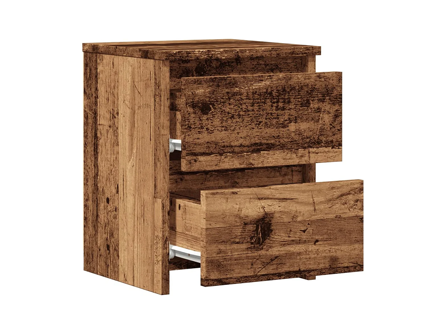 Mesitas de noche | Mesilla de noche 2 uds madera ingeniería envejecida 30x30x40 cm