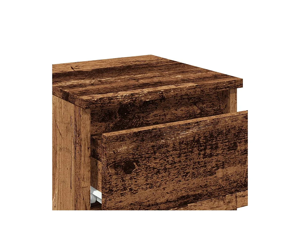 Mesitas de noche | Mesilla de noche 2 uds madera ingeniería envejecida 30x30x40 cm