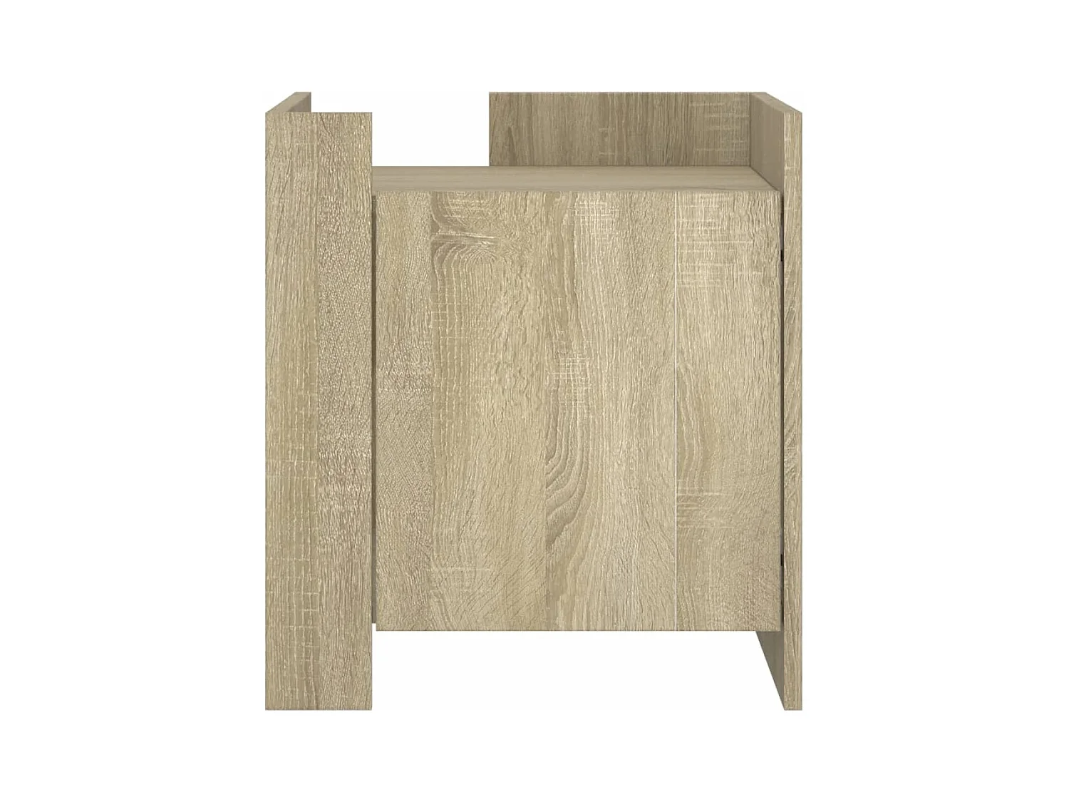 Table de chevet-Table d'appoint Compartiments ouverts chêne sonoma 45x50x50 cm bois d’ingénierie