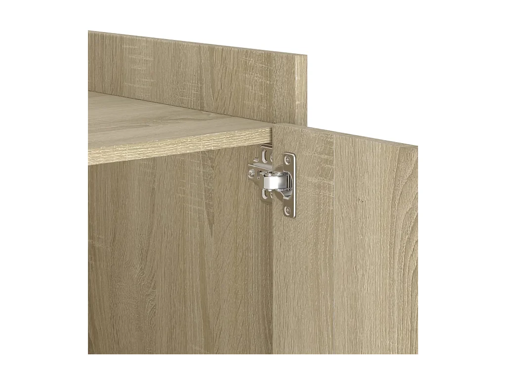 Table de chevet-Table d'appoint Compartiments ouverts chêne sonoma 45x50x50 cm bois d’ingénierie