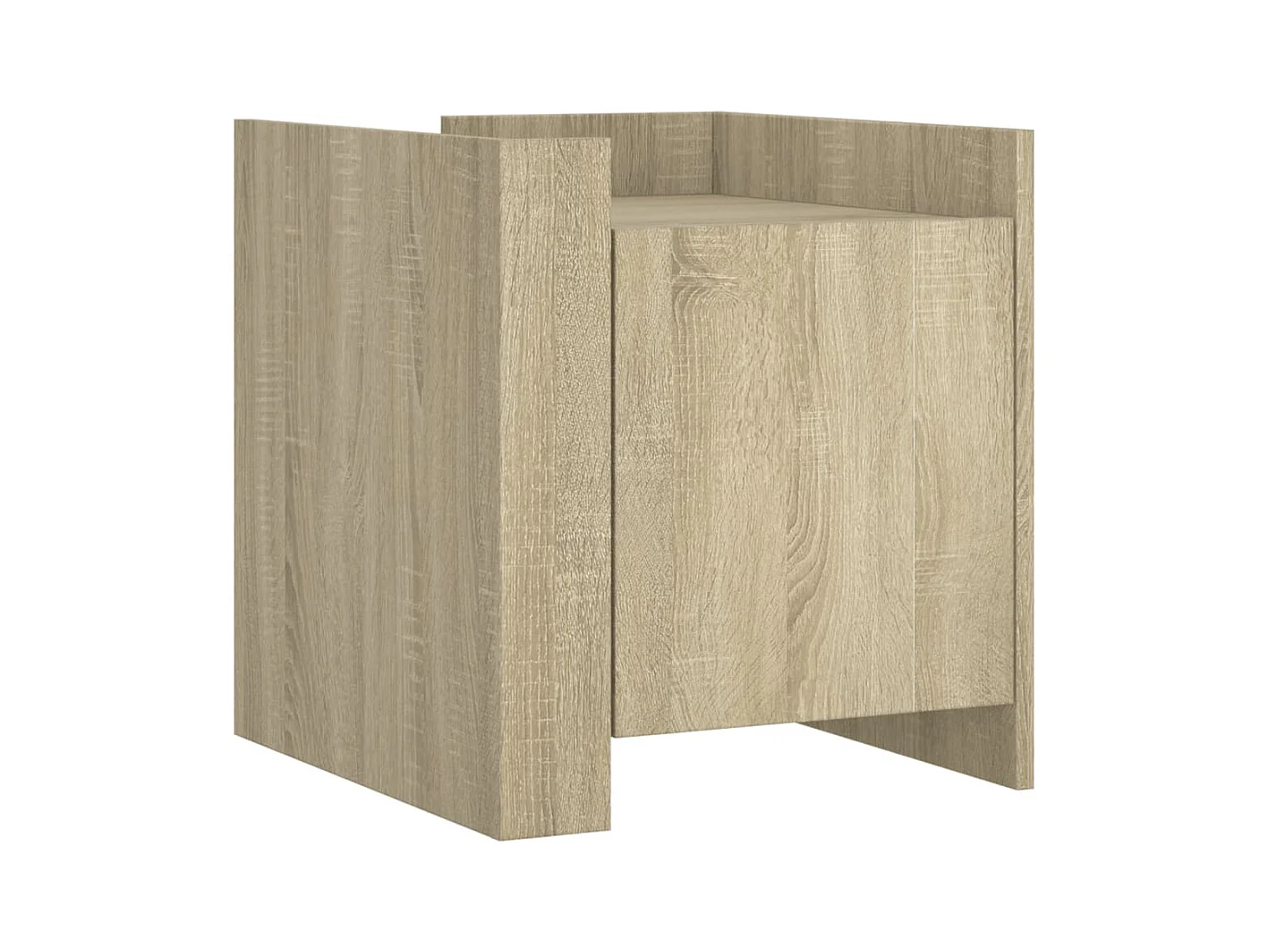 Mesita de noche | Mesilla de noche madera de ingeniería roble Sonoma 45x50x50 cm