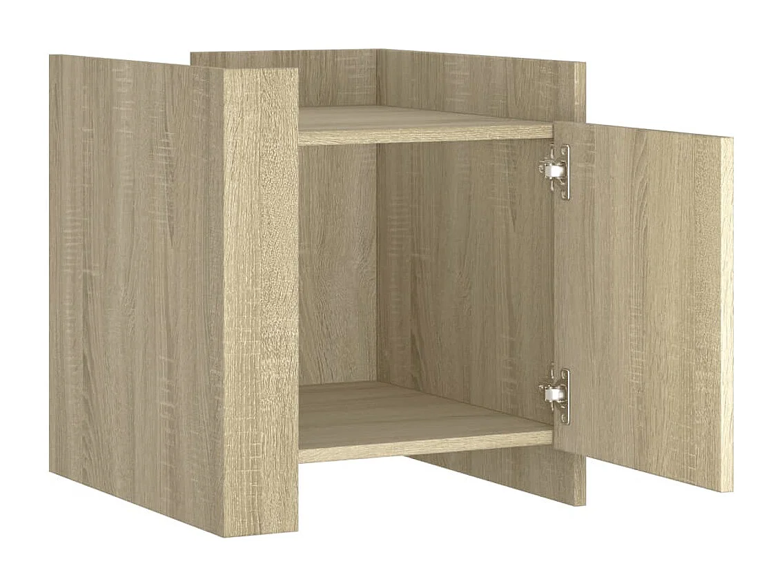 Nachttisch-Beistelltisch Sonoma-Eiche 45x50x50 cm Holzwerkstoff SHL31328