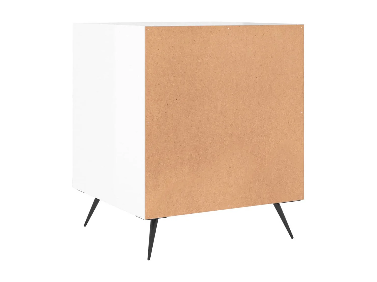 Table de chevet-Table d'appoint pour Chambre,Salon blanc brillant 40x40x50 cm bois d’ingénierie