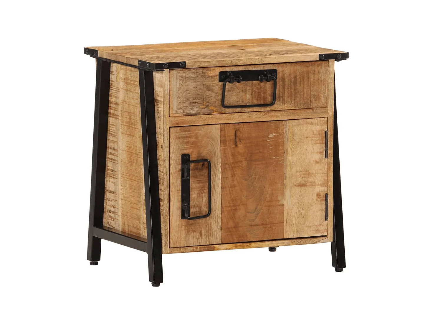 Mesita de noche | Mesilla de noche madera maciza de mango 40x30x42 cm