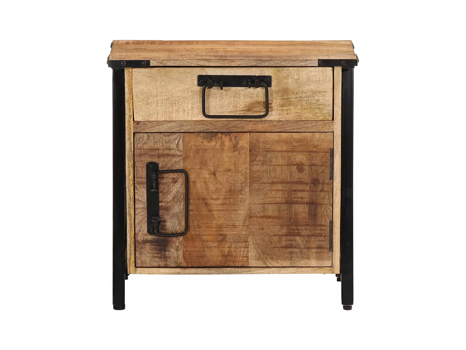 Mesita de noche | Mesilla de noche madera maciza de mango 40x30x42 cm