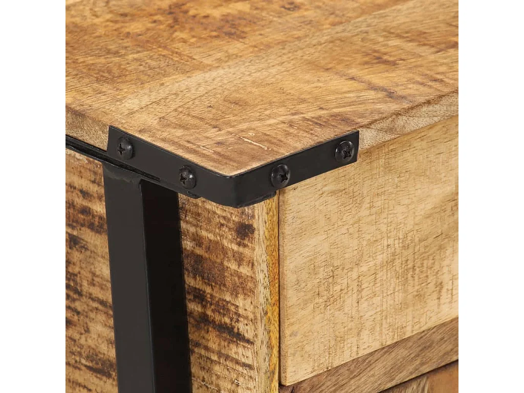 Mesita de noche | Mesilla de noche madera maciza de mango 40x30x42 cm