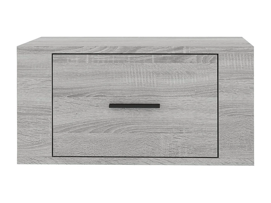 Mesita de noche | Mesilla de noche de pared gris Sonoma 50x36x25 cm