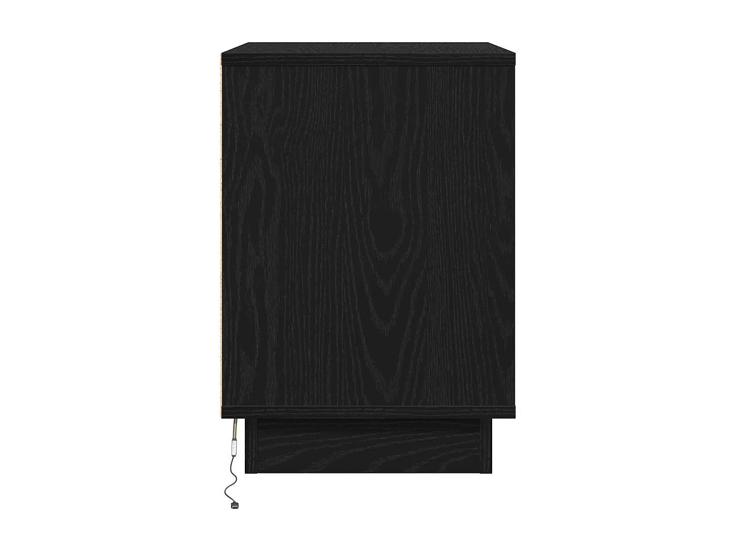 Table de chevet-Table d'appoint Noir 50x34.5x50 cm. Bois d'ingénierie