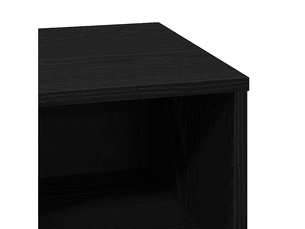 Nachttisch-Beistelltisch Schwarz Eichen-Optik 50 x 34,5 x 50 cm Holzwerkstoff SHL28626