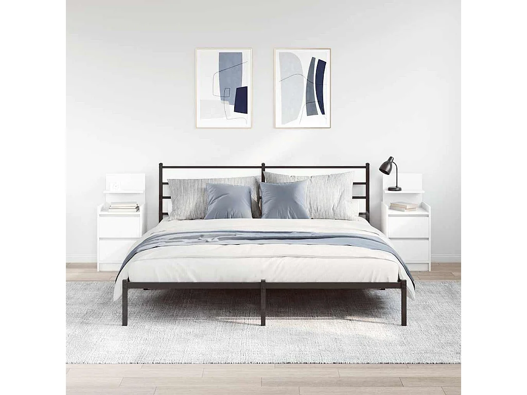 Nachttische mit 2 Schubladen 2 Stk. Weiß 38x34x80 cm SHL60542