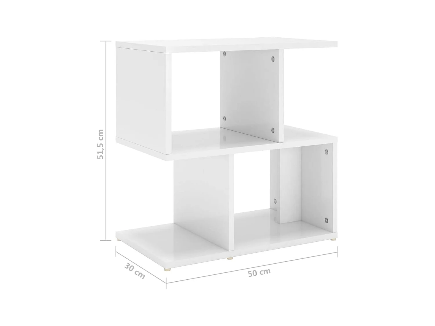 Tables de chevet-Tables de nuit 2 pcs blanc brillant bois d'ingénierie