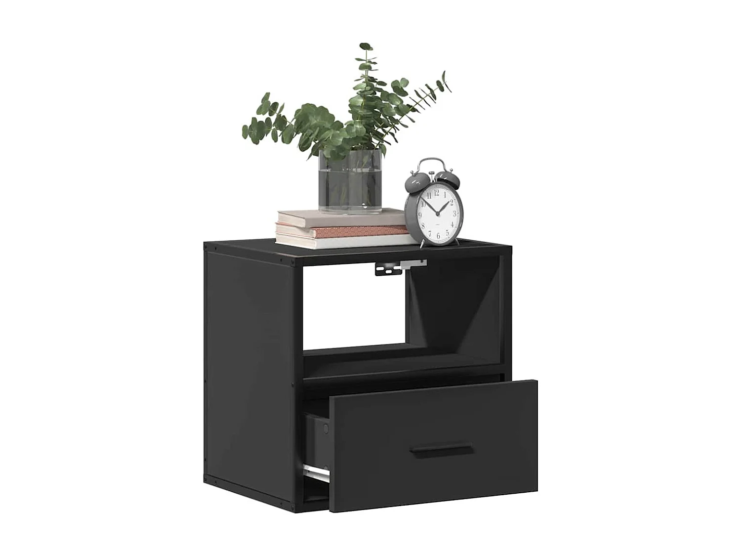 Table de chevet flottante noir 40x31x39,5 cm