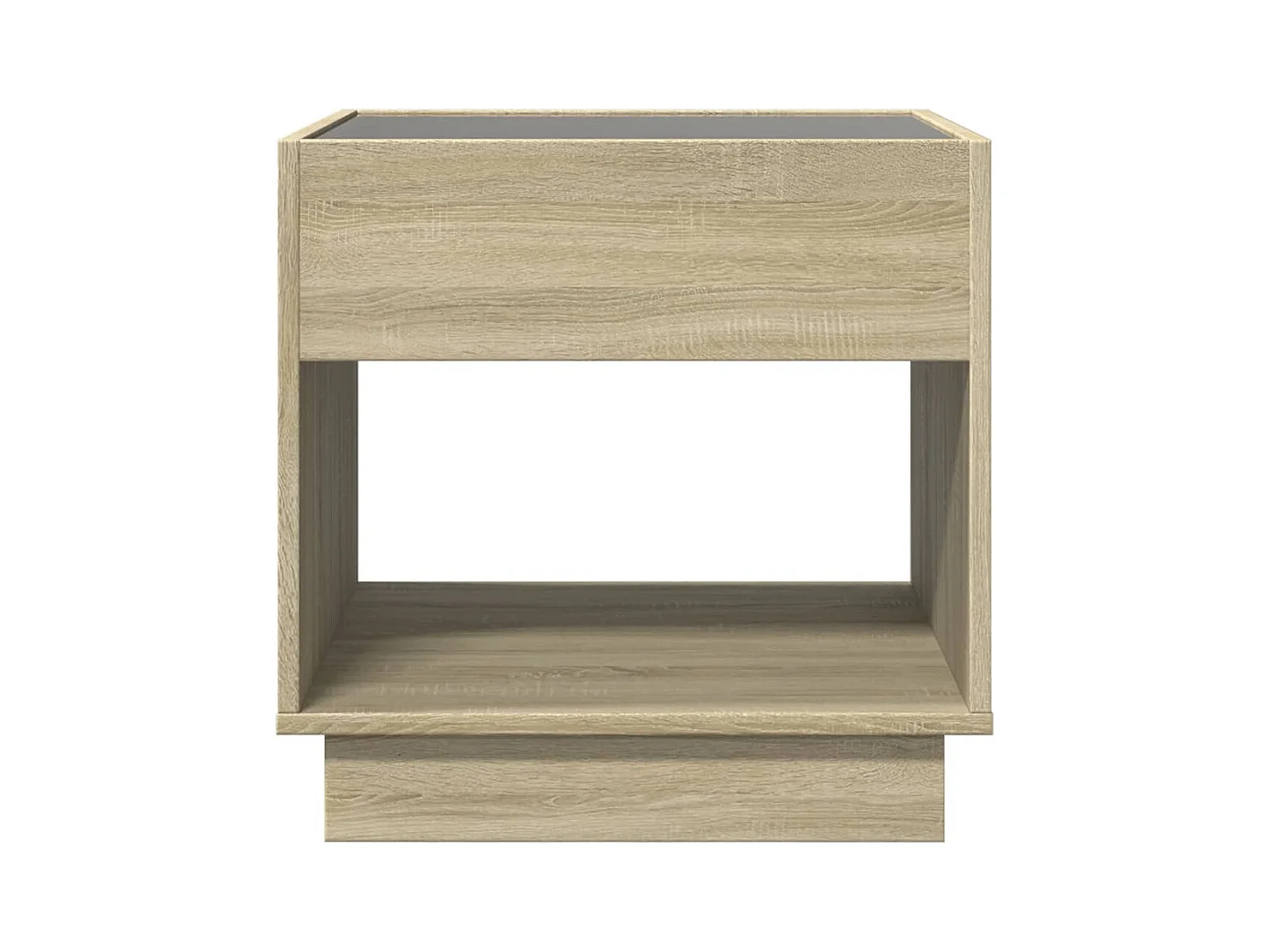 Mesita de noche | Mesilla de noche con Infinity LED roble Sonoma 50x50x50 cm