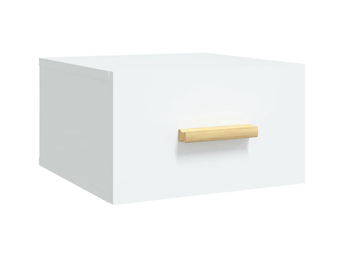 Table de chevet-Petite Table d'appoint-Table de nuit murale blanc 35x35x20 cm