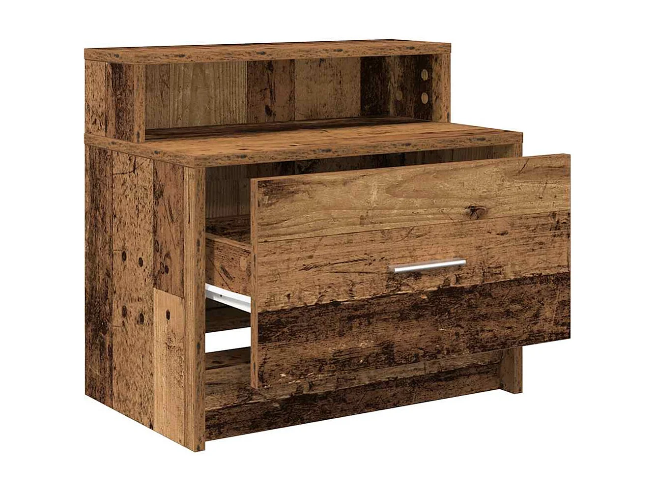 Mesilla de noche | Mesita de noche con cajón madera vieja 51x31x47 cm