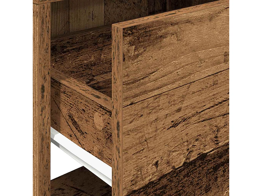 Mesilla de noche | Mesita de noche con cajón madera vieja 51x31x47 cm