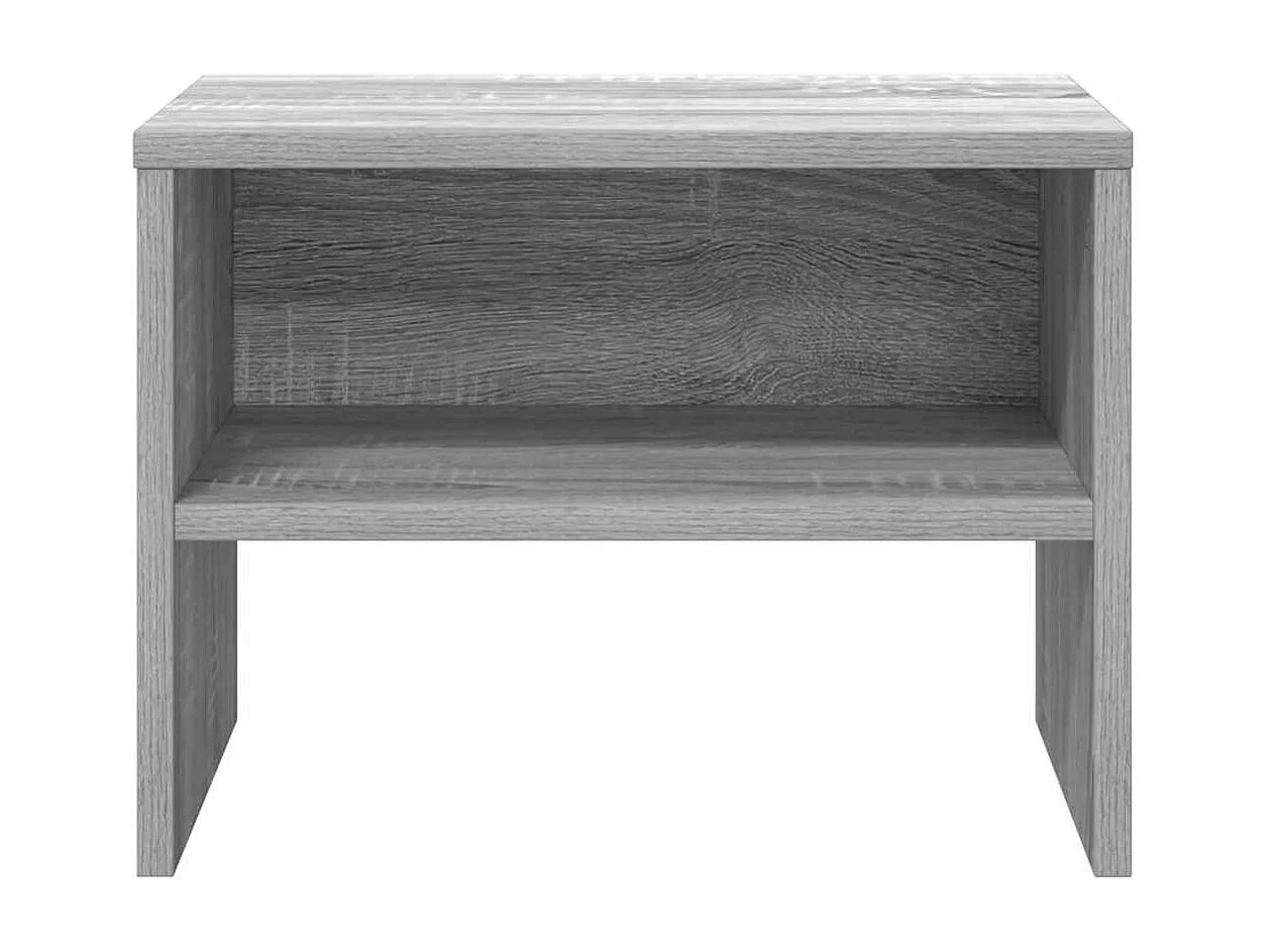 Mesita de noche | Mesilla de noche madera contrachapada gris Sonoma 40x30x30 cm