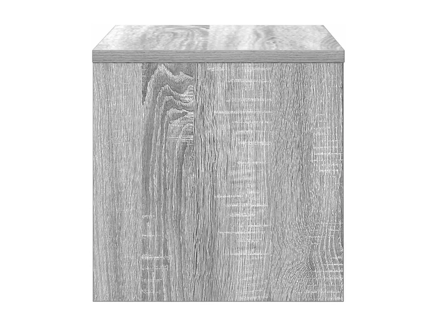 Mesita de noche | Mesilla de noche madera contrachapada gris Sonoma 40x30x30 cm