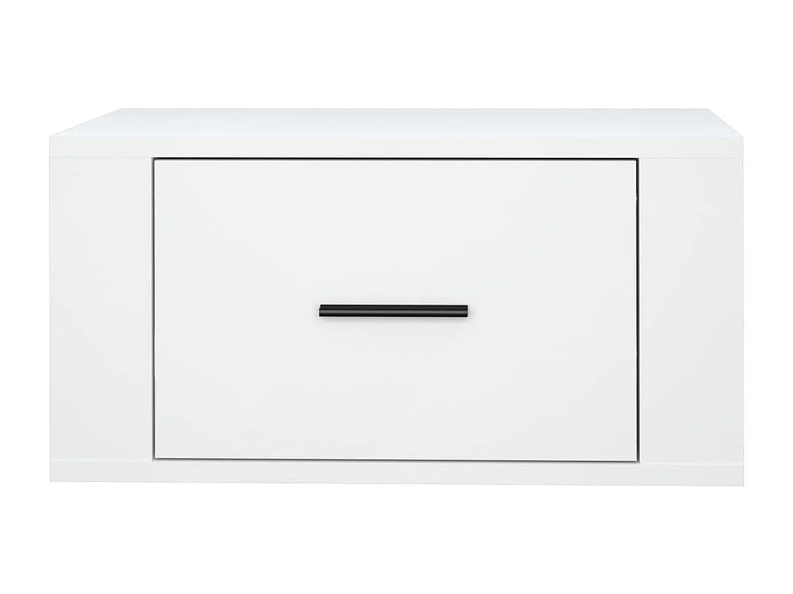 Mesita de noche | Mesilla de noche de pared blanco 50x36x25 cm