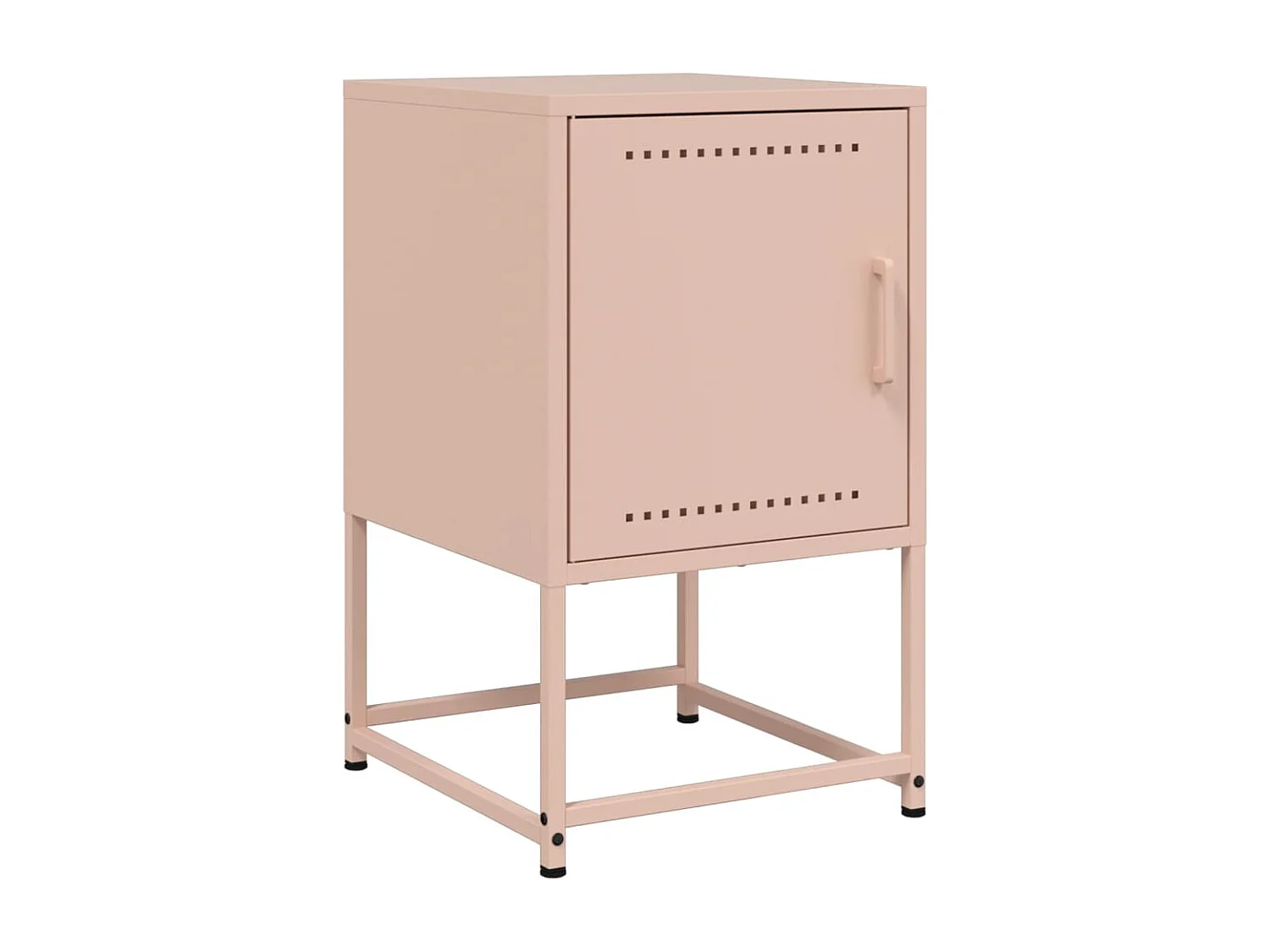 Nachttisch-Beistelltisch-Nachtschrank Rosa 36x39x60,5 cm Stahl SHL36696