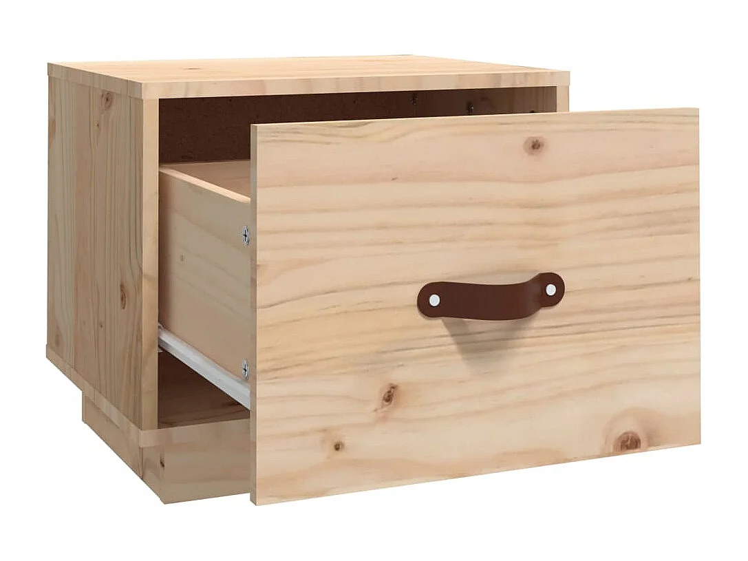 Mesitas de noche | Mesilla de noche 2 uds madera maciza de pino 40x34x35 cm