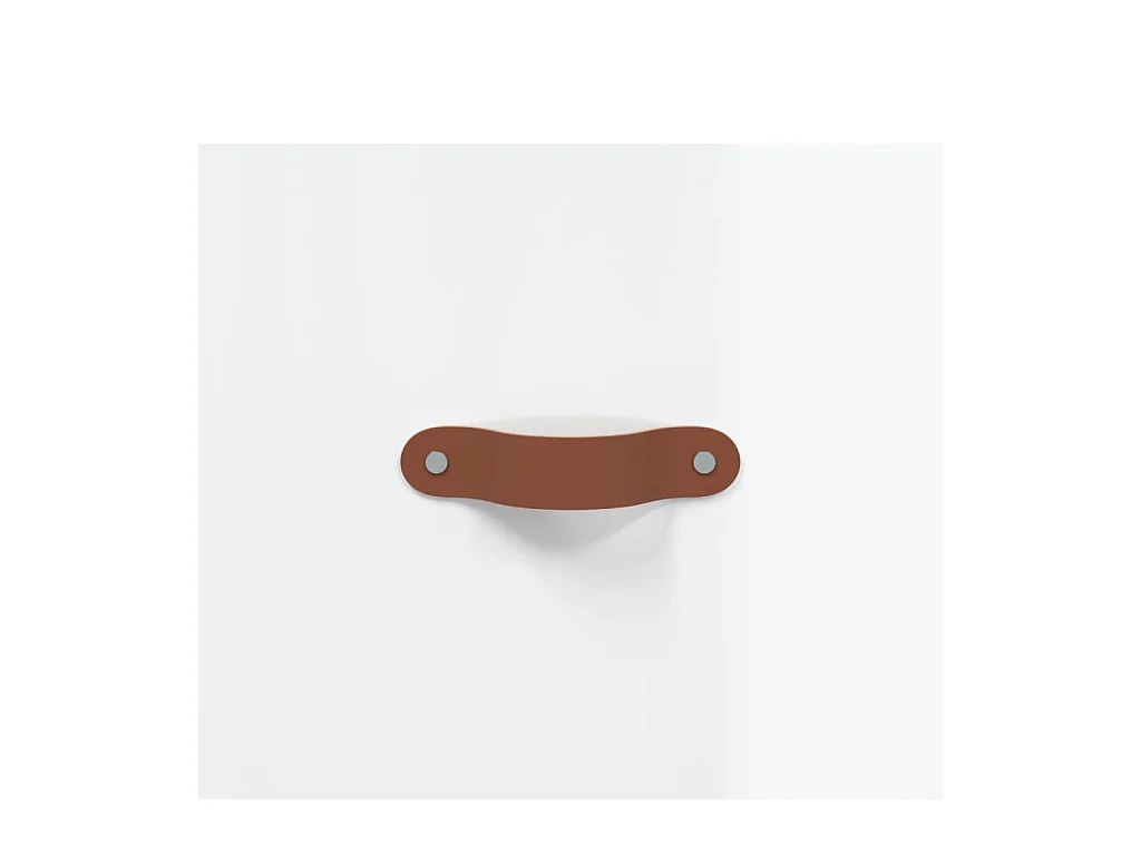 Mesita de noche | Mesilla de noche madera de ingeniería blanco brillo 40x35x47,5cm