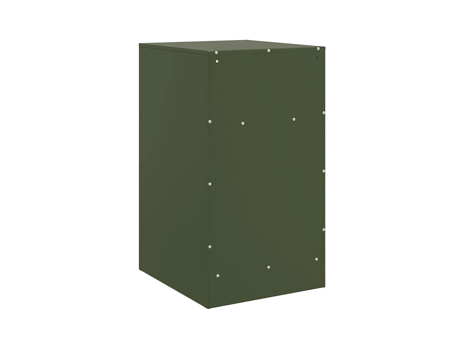 Mesitas de noche | Mesilla de noche 2 unidades acero verde oliva 34,5x39x62 cm