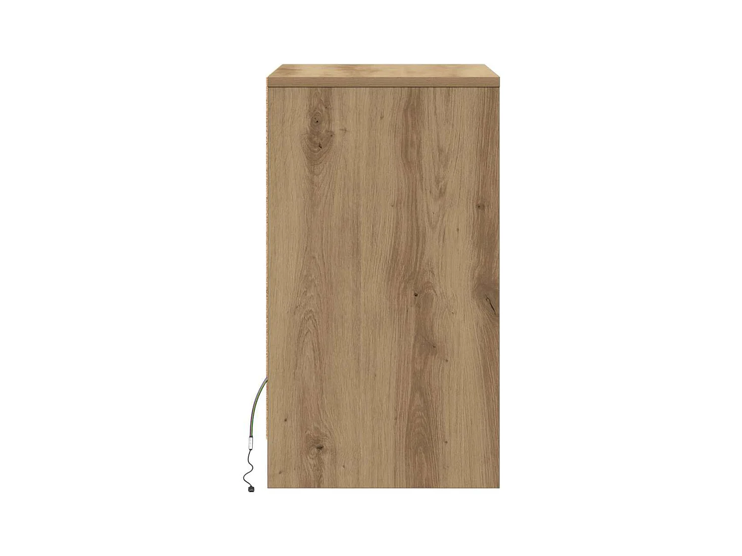 Mesita de Noche | Armario de Noche LED 2 uds. Roble artisan 38x34x61 cm