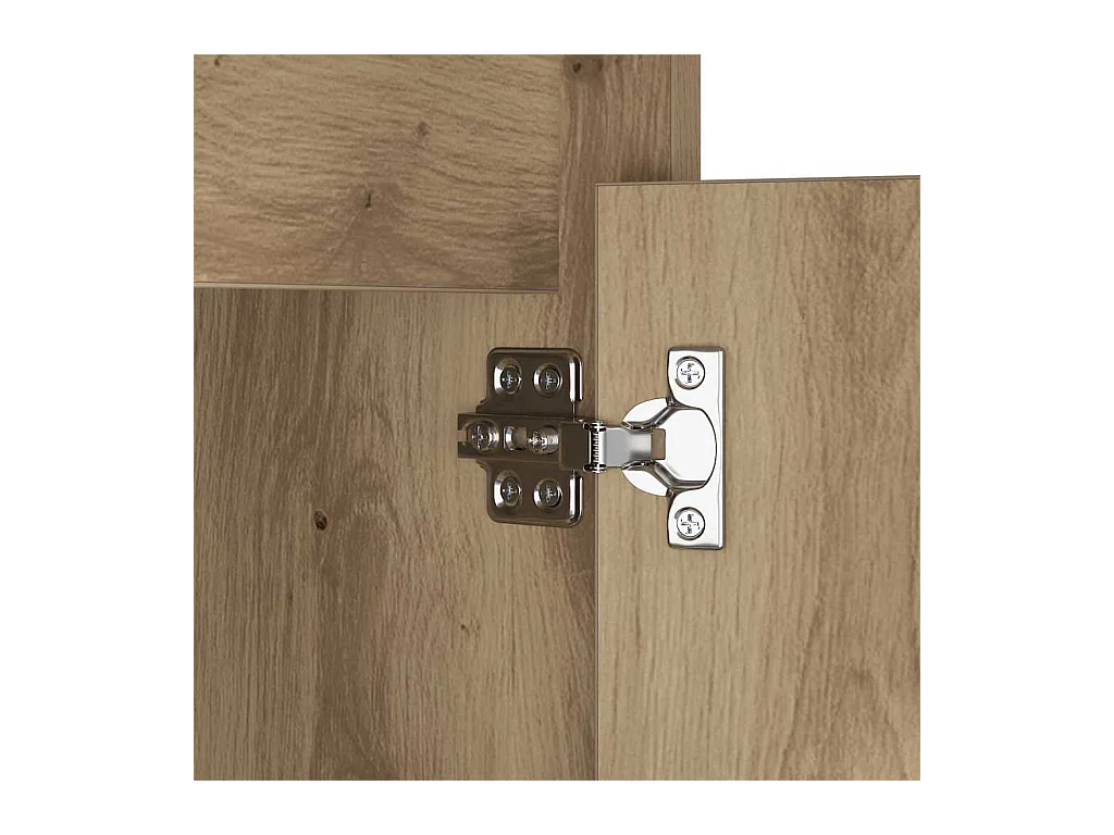 Mesita de Noche | Armario de Noche LED 2 uds. Roble artisan 38x34x61 cm