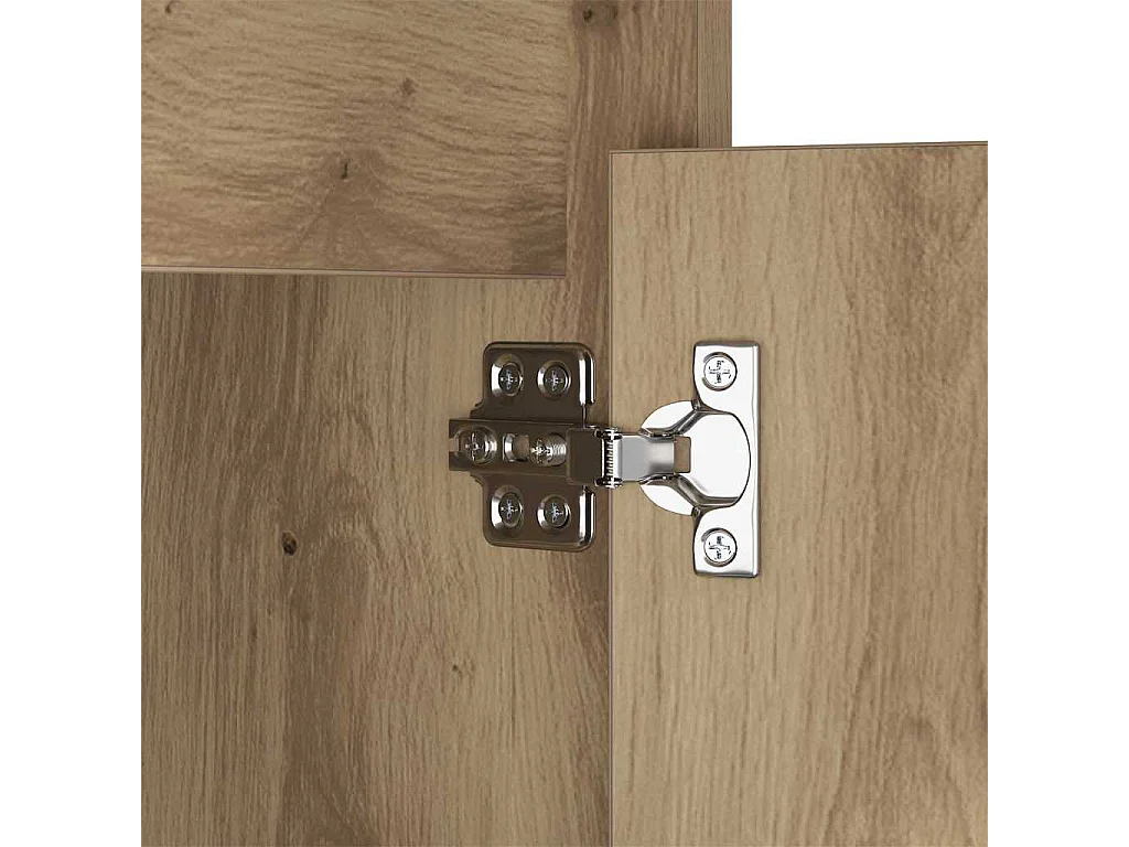 Mesita de Noche | Armario de Noche LED 2 uds. Roble artisan 38x34x61 cm