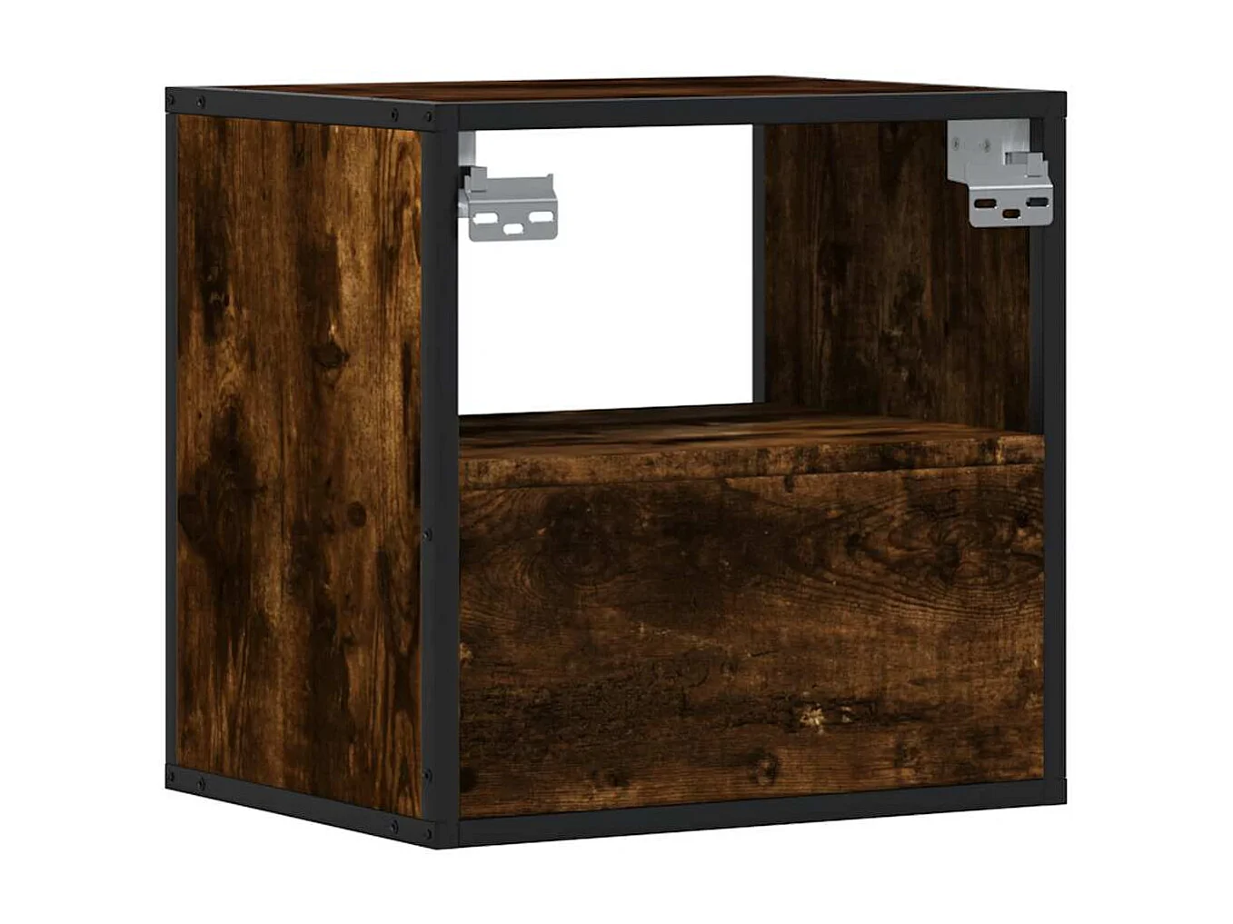 Nachttisch hängend 2er Set | Wand-Nachttische Räuchereiche 40x31x39,5 cm SHL34153