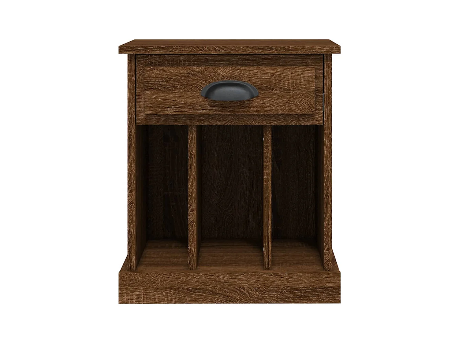 Lot de 2 Tables de chevet avec compartiments ouverts chêne marron 43x36x50 cm