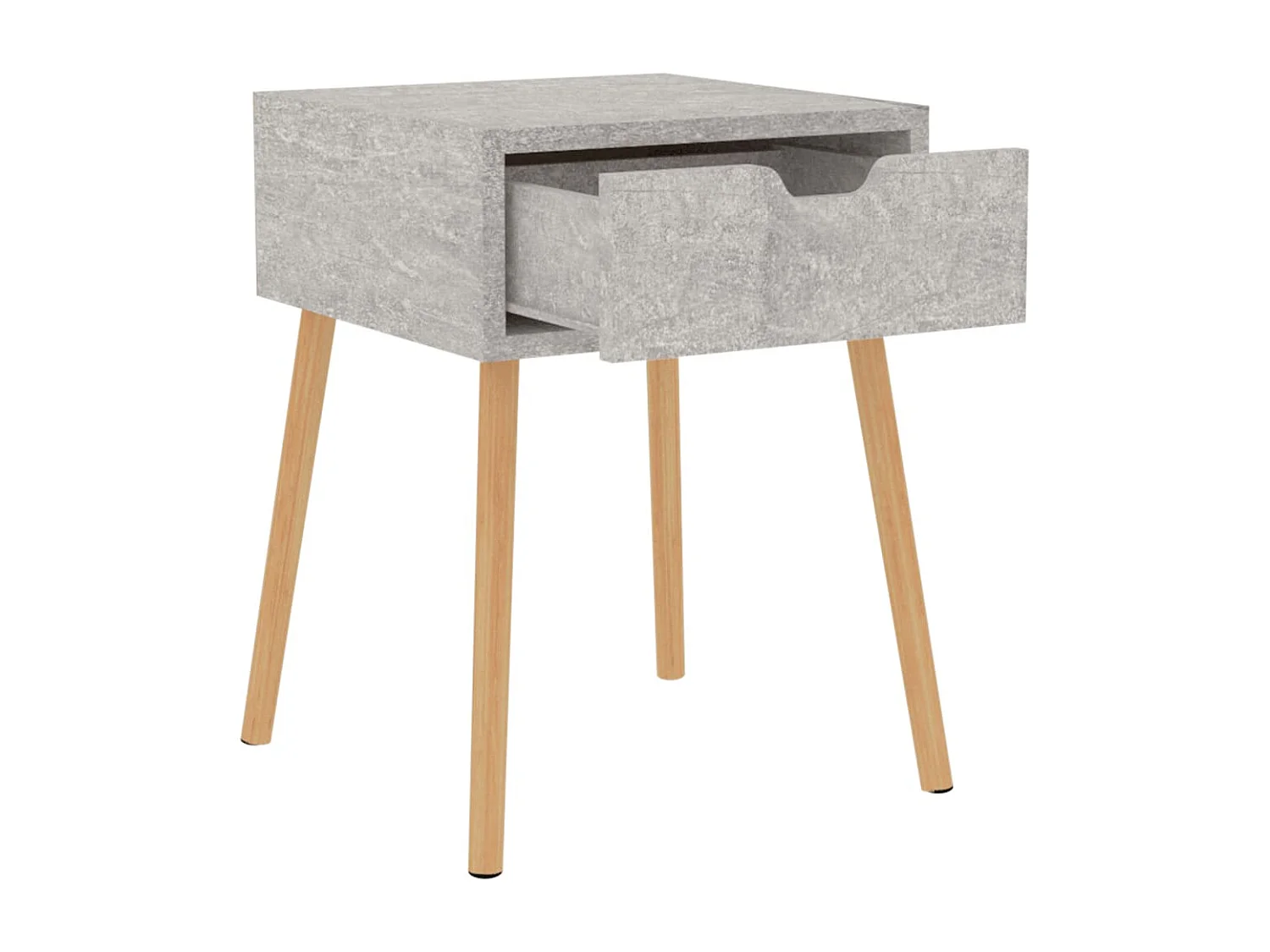 Mesita de noche | Mesilla de noche madera de ingeniería gris hormigón 40x40x56 cm