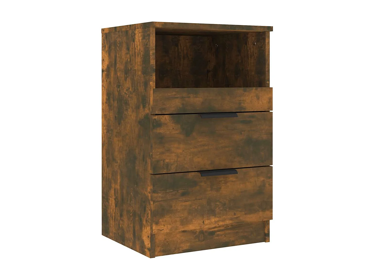 Mesitas de noche | Mesilla de noche 2 uds madera contrachapada color roble ahumado