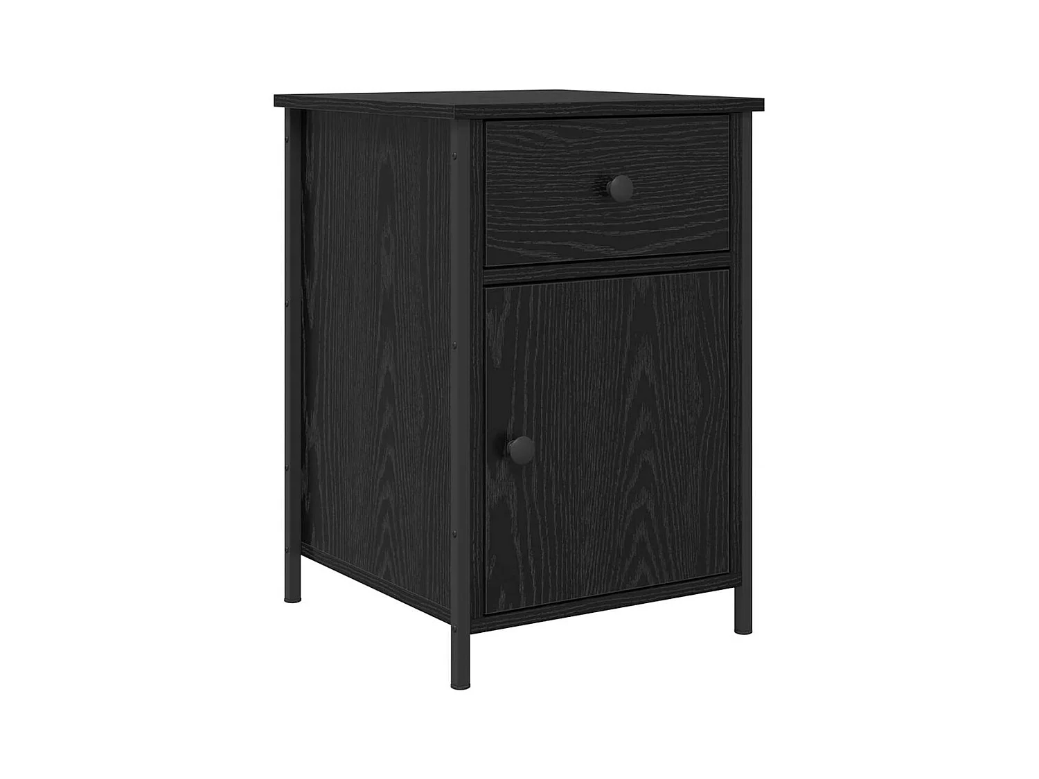 Mesita de Noche | Armario de Noche 2 uds con cajón Roble negro 40x42x60 cm