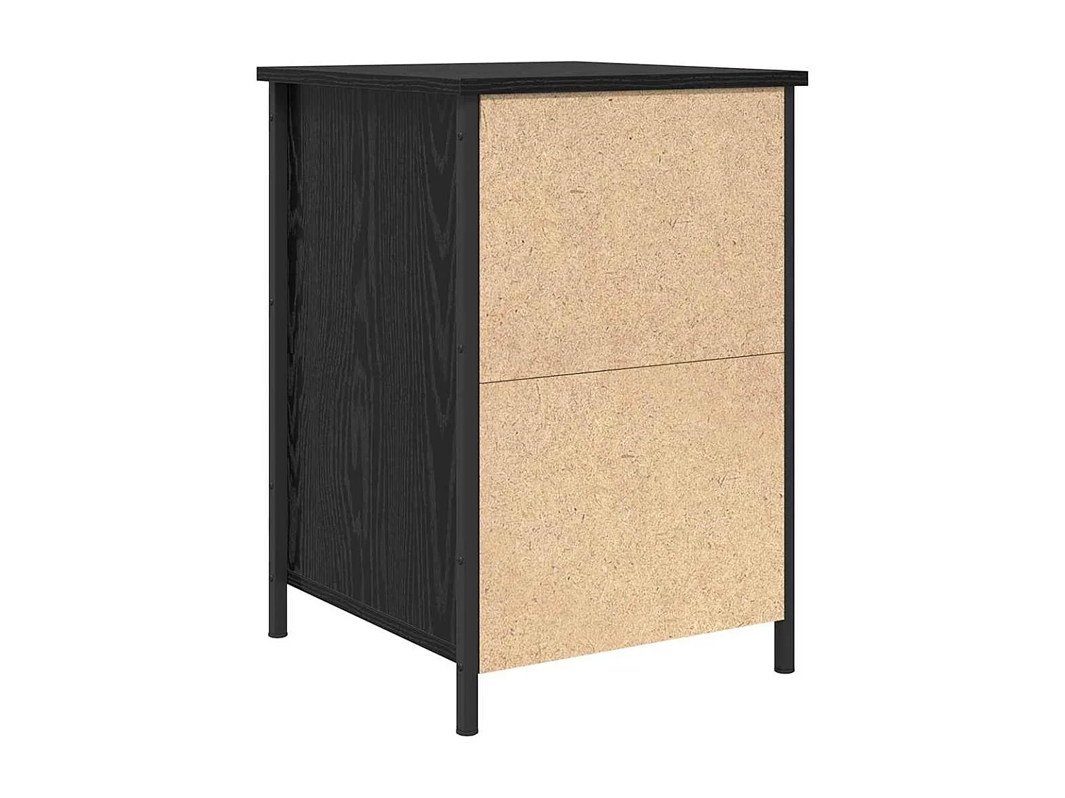 Lot de 2 Tables de chevet avec tiroir Chêne noir 40x42x60 cm