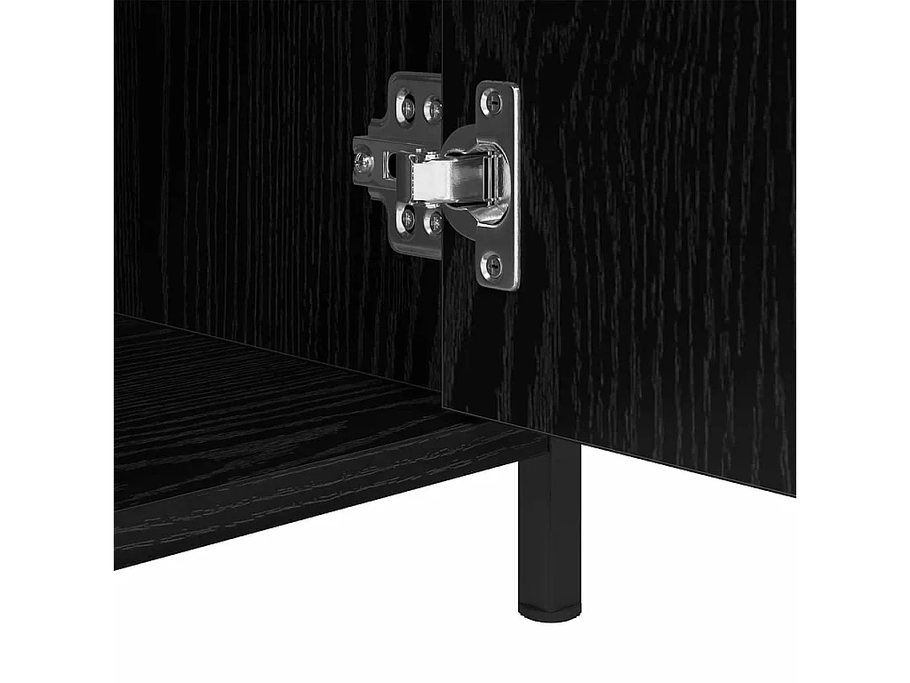 Lot de 2 Tables de chevet avec tiroir Chêne noir 40x42x60 cm